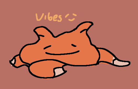 a blob of a fox with three tails and the text "vibes", they are contentMar 31 2022