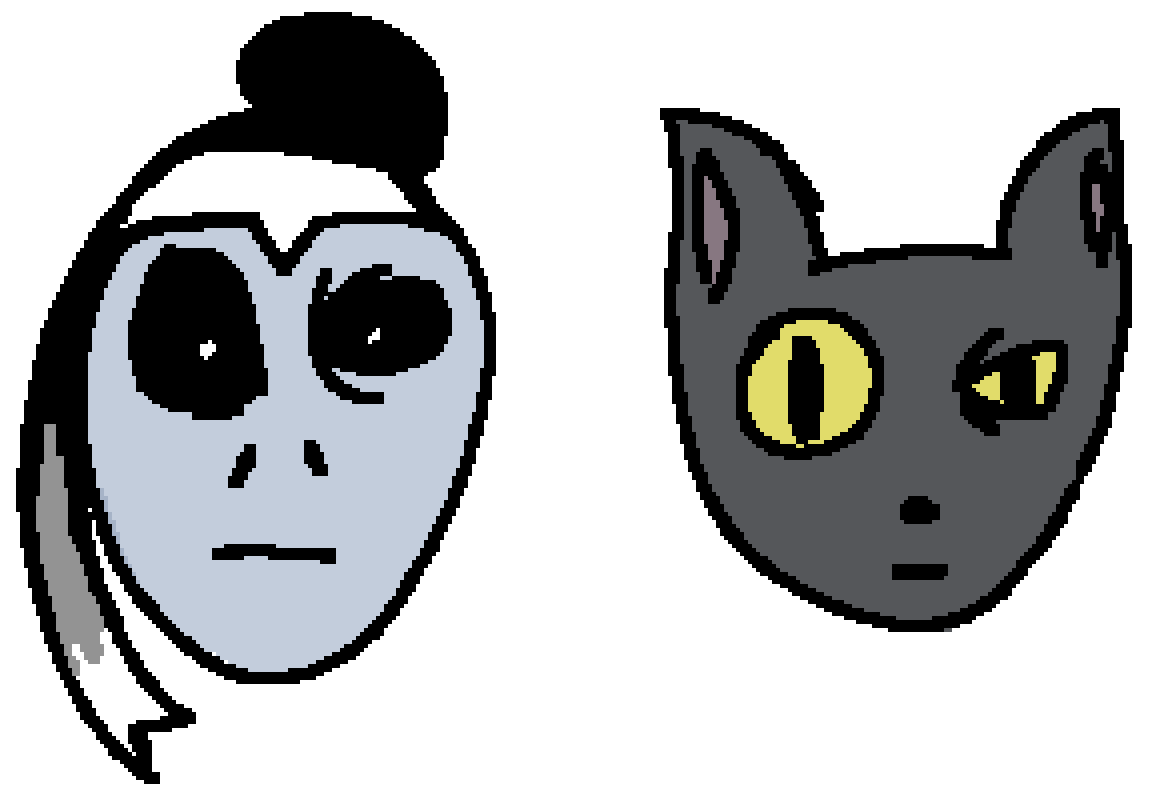xera from neokosmos and my cat from real life, both are squinting with their left eye due to previous injurySep 14 2022